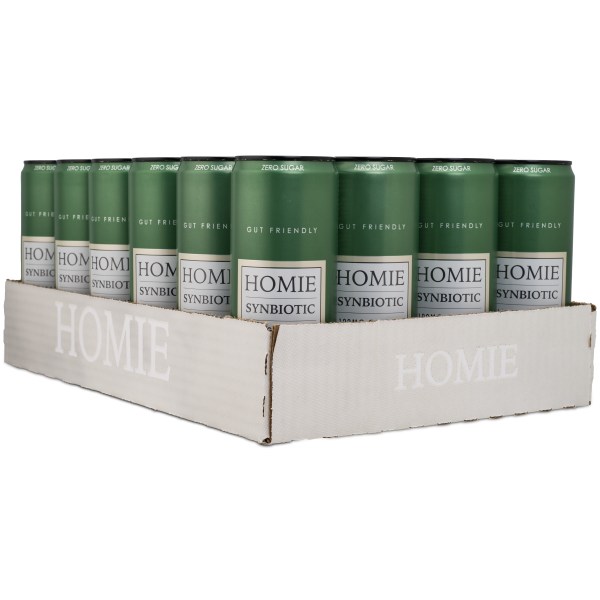 Homie Wake Up Synbiotic, Pear/Passion, 24-pack