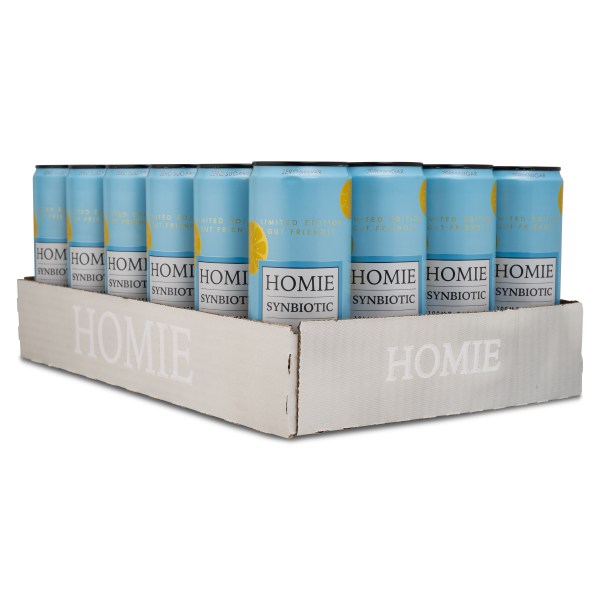 Homie Wake Up Synbiotic, Lemonade, 24-pack