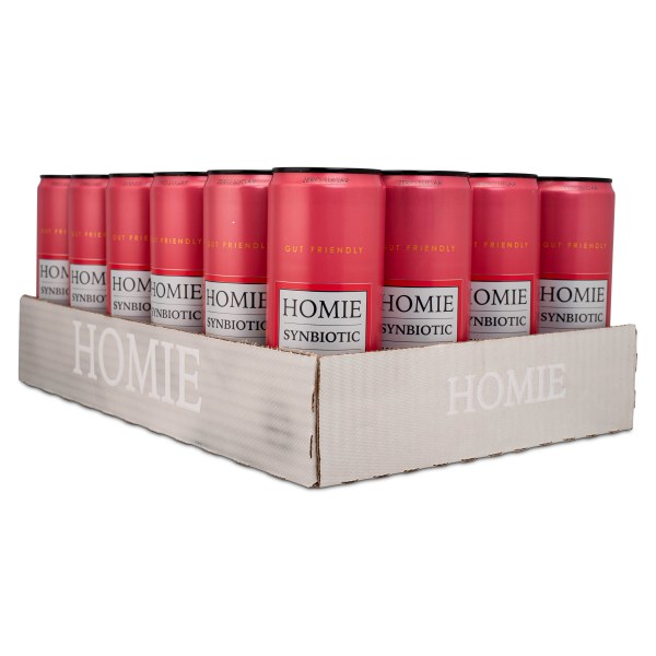 Homie Wake Up Synbiotic, Strawberry Lemonade, 24-pack
