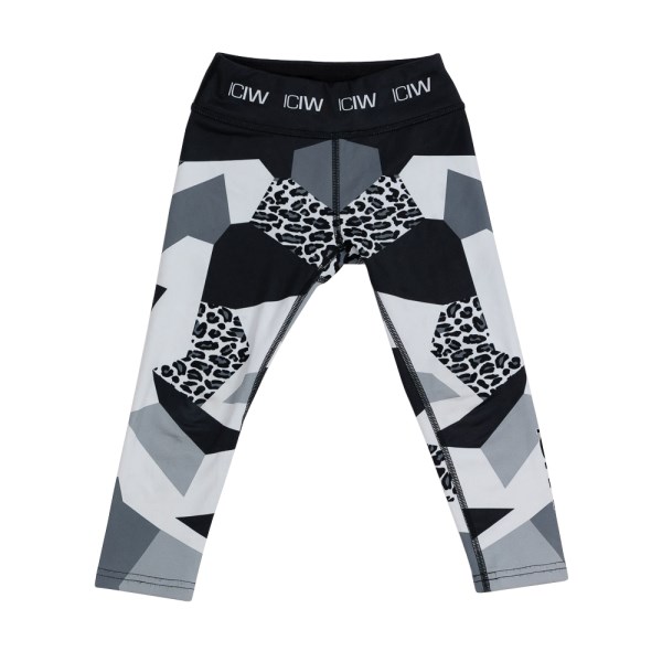 ICIW Kids Leo Tights 8 Year Grey/white