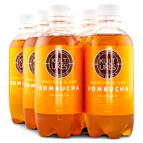 Kultures Kombucha Ingefära & Lime 6-pack