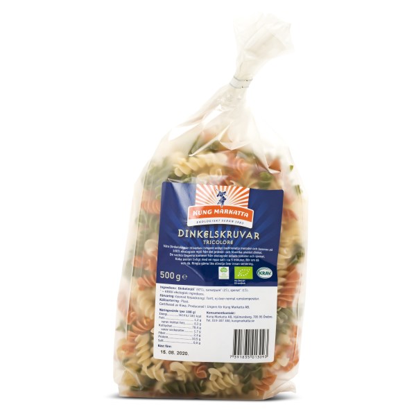 Kung Markatta Dinkelskruvar Tricolore 500 g