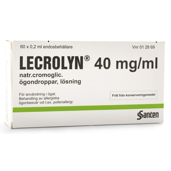 Lecrolyn Ögondroppar 40 mg/ml 60-pack