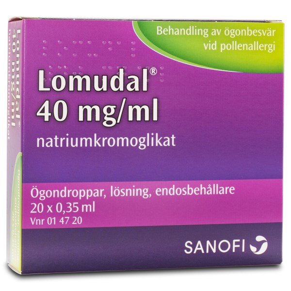 Lomudal Ögondroppar 40 mg/ml 60-pack