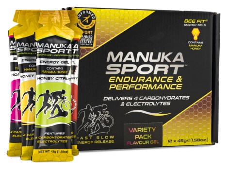 Miniatyrbild Manuka Sport Energy Gel Honung Blandpack, 12-pack