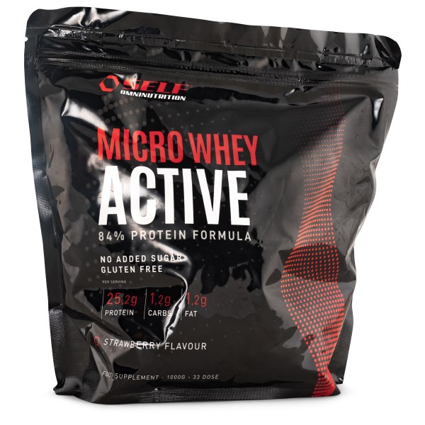 Micro Whey Active, Jordgubb, 1 kg