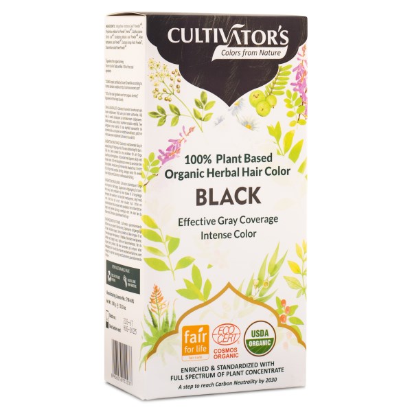 Miraz Organic Cultivators Hair Colors, 1 st, Black