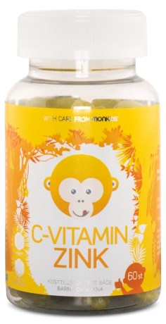 Miniatyrbild Monkids C-vitamin + Zink, 60 tuggtabl