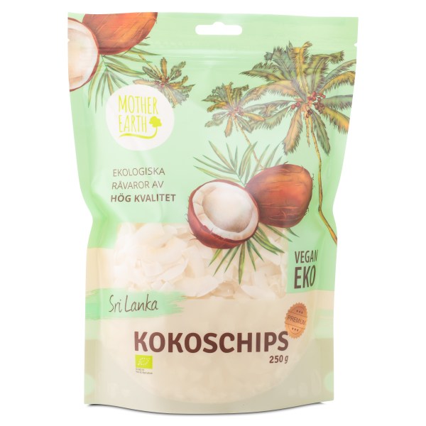 Mother Earth Kokoschips Premium EKO, 250 g | Livsmedel - Torkade frukter & Bär | Gymkraft