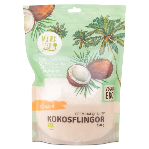 Mother Earth Kokosflingor Premium EKO, 350 g | Livsmedel - Torkade frukter & Bär | Gymkraft
