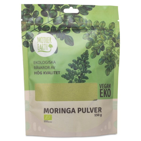 Mother Earth Moringapulver EKO, 150 g | Hälsa - Detox - Näring & Greens | Gymkraft