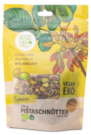 Miniatyrbild Mother Earth Pistaschntter Premium Raw & Eko, 125 g