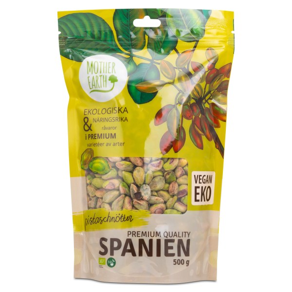 Mother Earth Pistaschnötter Premium Raw & Eko, 500 g | Livsmedel - Nötter | Gymkraft