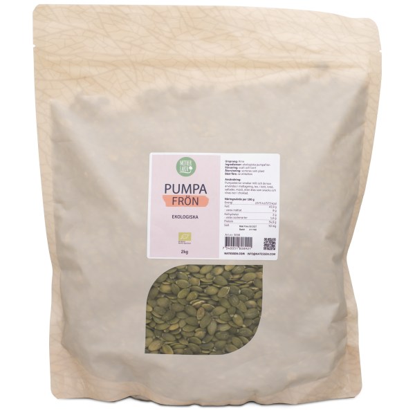 Mother Earth Pumpakärnor EKO, 2 kg | Livsmedel - Frön & Groddar | Gymkraft