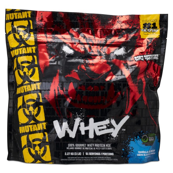 Mutant Whey, Vanilla, 2,27 kg | Träningstillskott - Proteinpulver - Vassleprotein | Gymkraft