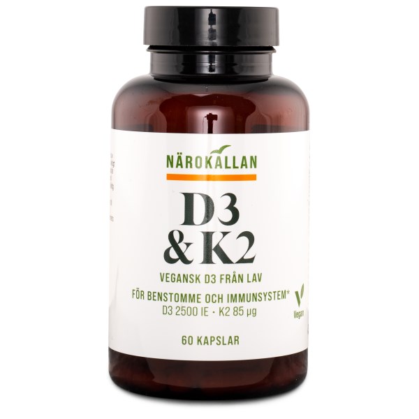 Närokällan D3 + K2 Vegan 60 kaps