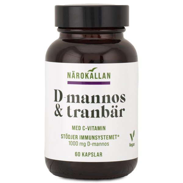Närokällan D-Mannos + Tranbär, 60 kaps