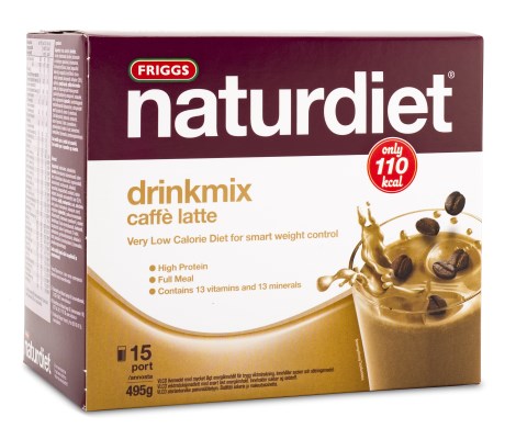 Miniatyrbild Naturdiet Drinkmix, Caffe Latte *Kort Datum, 15 portioner