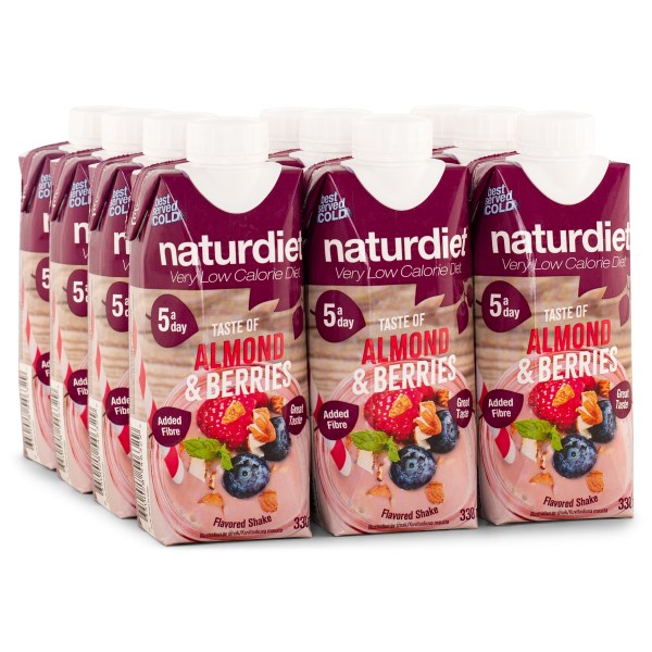 Naturdiet Low Sugar Shake Almond &amp;amp; Berries 12-pack
