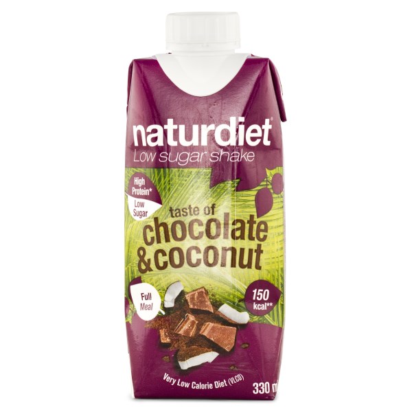 Naturdiet Shake Chocolate and Coconut 330 ml
