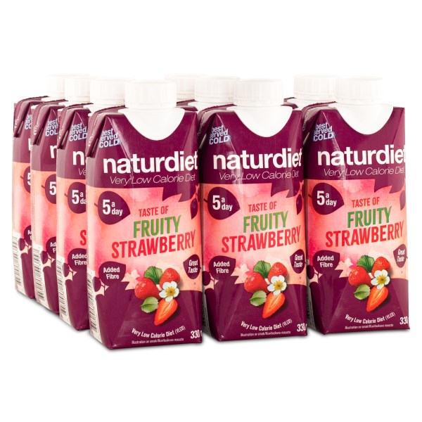 Naturdiet Shake, Jordgubb, 12-pack | Proteintillskott - Protein Shakes | Gymkraft