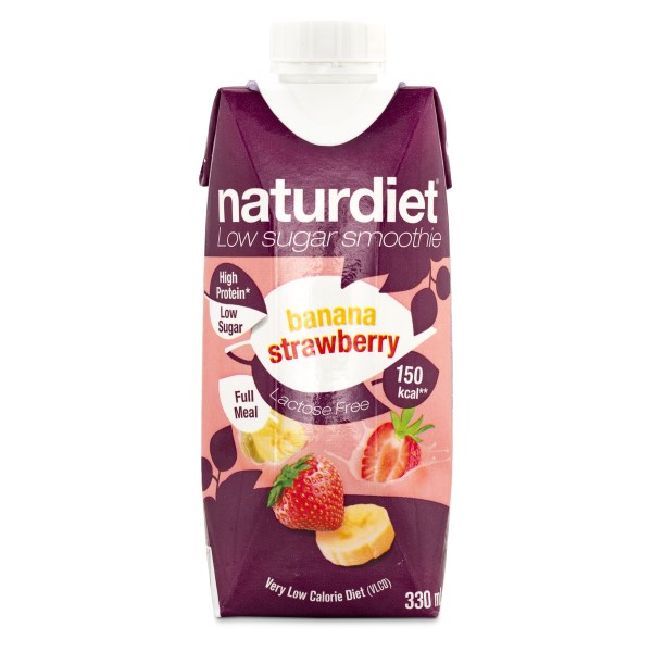 Naturdiet Smoothie Banana & Strawberry 330 ml