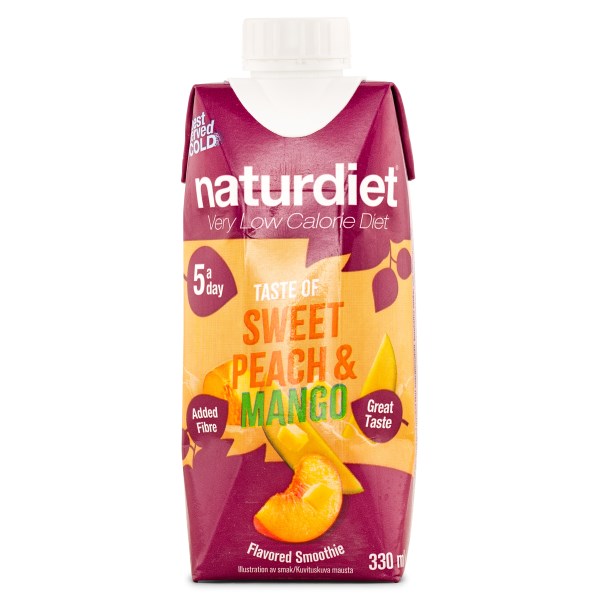 Naturdiet Smoothie, Peach/mango, 330 ml | Proteintillskott - Protein Shakes | Gymkraft