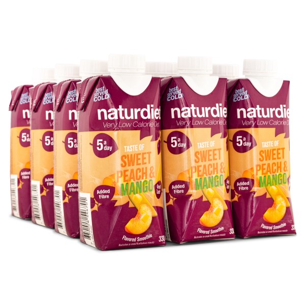Naturdiet Smoothie, Peach/mango, 12-pack | Proteintillskott - Protein Shakes | Gymkraft