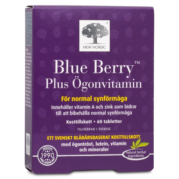 New Nordic Blue Berry Plus Ögonvitamin, 60 tabl | Hälsa - Ögon & Syn | Gymkraft