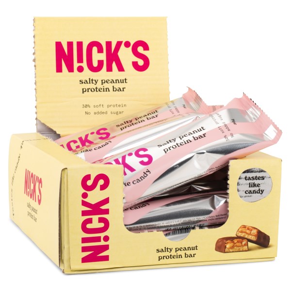 Nicks Protein Bar, Salty Peanut, 12-pack