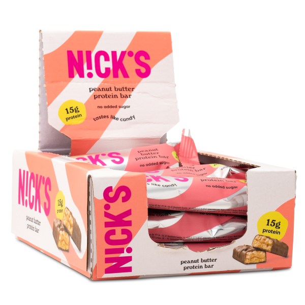 Nicks Protein Bar , Peanut butter, 12-pack | Träningstillskott - Efter Träning - Proteinbars | Gymkraft