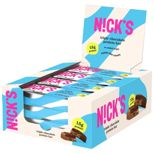 Nicks Protein Bar , Triple Chocolate, 12-pack
