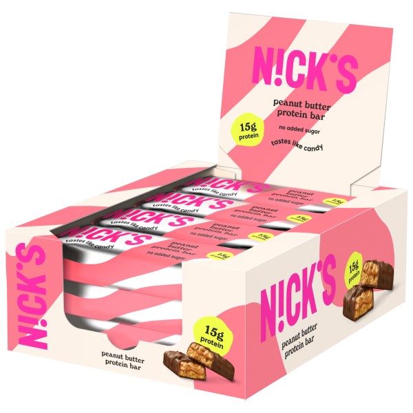 Nicks Protein Bar , Peanut butter, 12-pack | Träningstillskott - Efter Träning - Proteinbars | Gymkraft