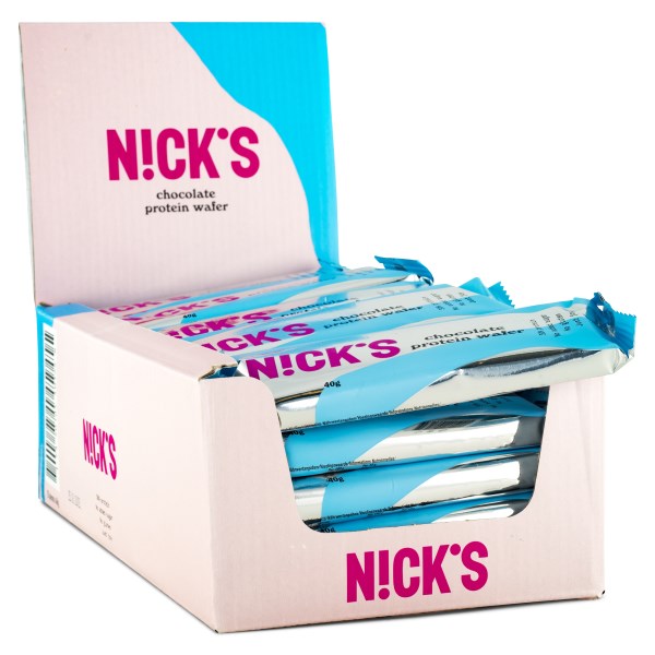 Nicks Protein Wafer, Chocolate, 24-pack