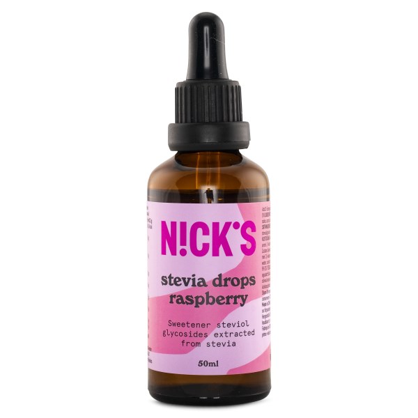 Nicks Stevia Drops Kort datum Raspberry 50 ml