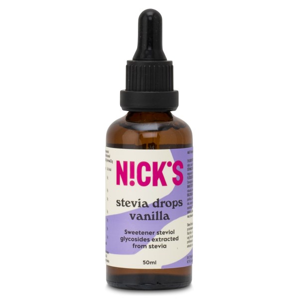 Nicks Stevia Drops, Vanilla, 50 ml | Livsmedel - Till Skafferiet - Sötning | Gymkraft