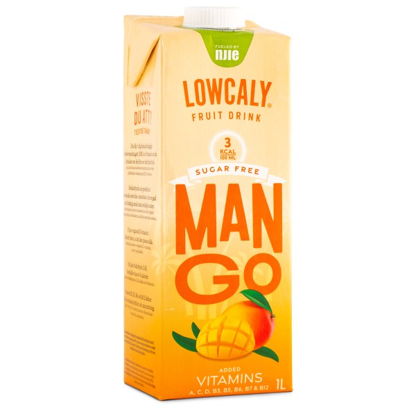 Lowcaly Fruktdryck, Mango, 1 L