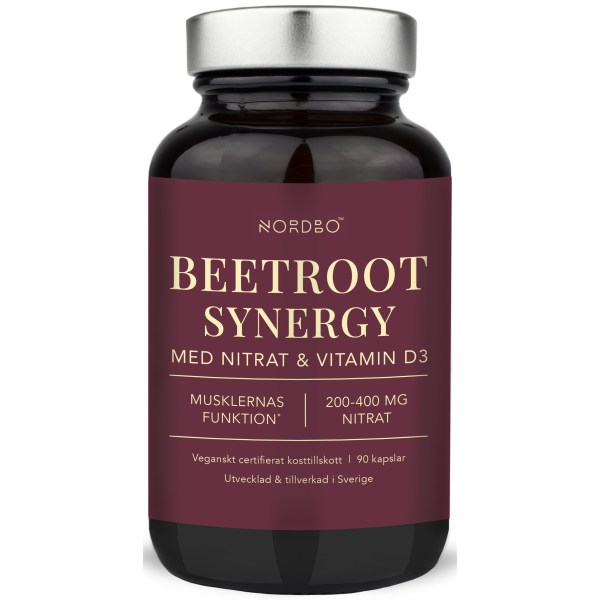 Nordbo Beetroot Synergy, 90 kaps | Träningstillskott - Före Träning - Kväveoxid | Gymkraft