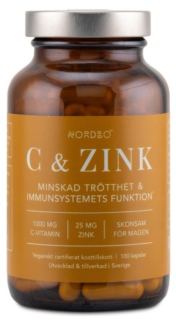 Miniatyrbild Nordbo C-vitamin & Zink, 100 kaps