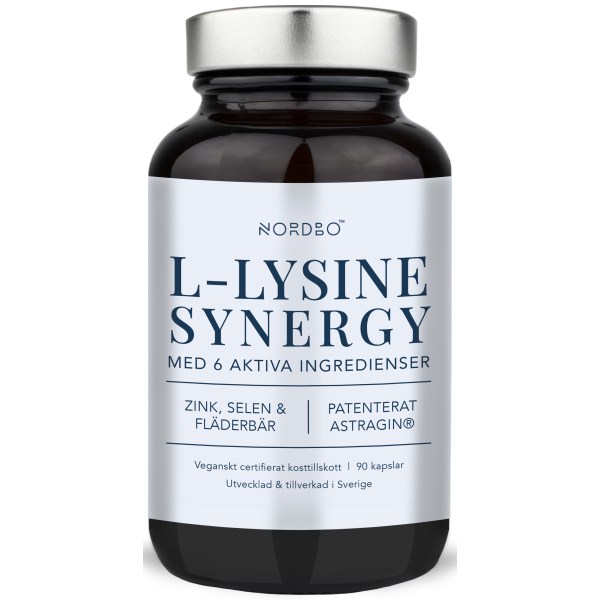 Nordbo L-Lysine Synergy, 90 kaps | Träningstillskott - Aminosyror - Lysin | Gymkraft