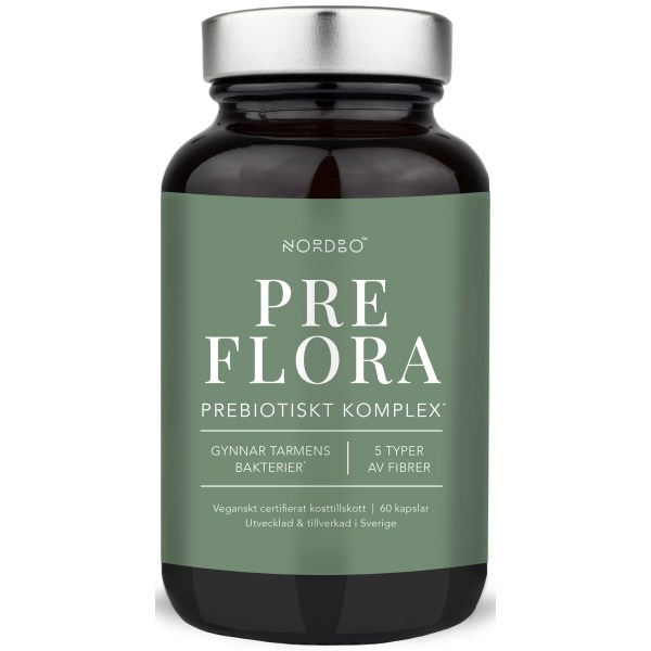 Nordbo PreFlora, 60 kaps | Hälsa - Mage & Tarm - Förstoppning & Fiber | Gymkraft