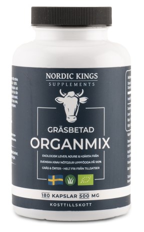 Miniatyrbild Nordic Kings Grsbetad Organmix EKO, 180 kaps