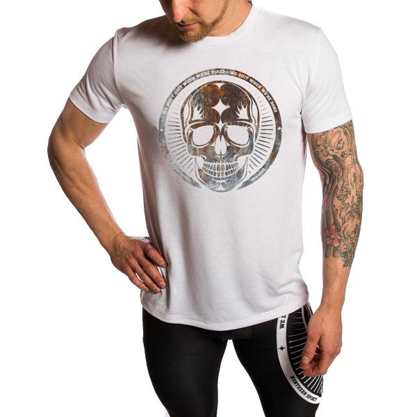 Northern Spirit Tee White with Rusty Skull