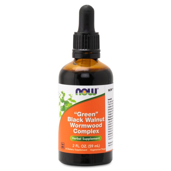 NOW Green Black Walnut Wormwood Complex Liquid, 59 ml | Hälsa | Gymkraft
