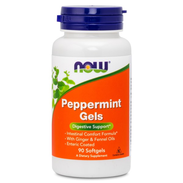 NOW Peppermint Gels, 90 kaps | Hälsa - Mage & Tarm - Matsmältning & Enzymer | Gymkraft