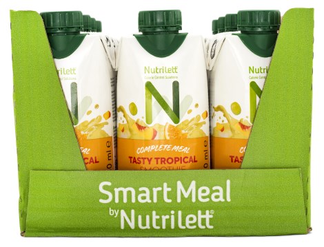 Miniatyrbild Nutrilett Less Sugar Smoothie, Tasty Tropical, 12-pack