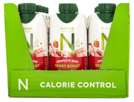 Miniatyrbild Nutrilett Less Sugar Smoothie, Berry Boost, 12-pack