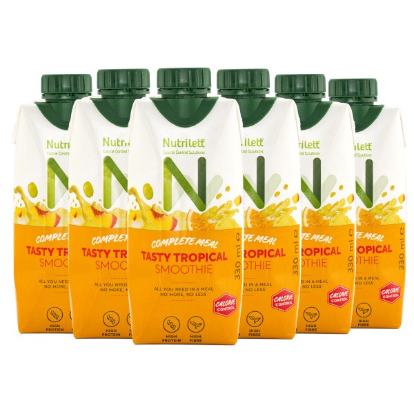 Nutrilett Less Sugar Smoothie, Tasty Tropical, 6-pack