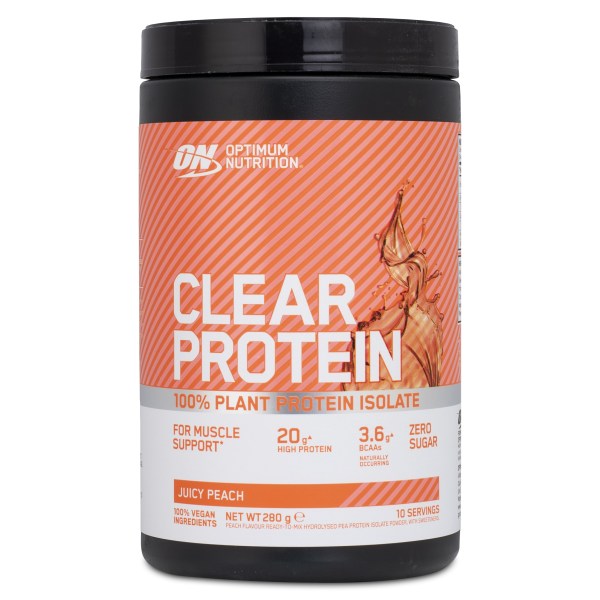Optimum Clear Vegan Protein, 280 g, Juicy Peach | Träningstillskott - Proteinpulver - Veganskt Protein | Gymkraft