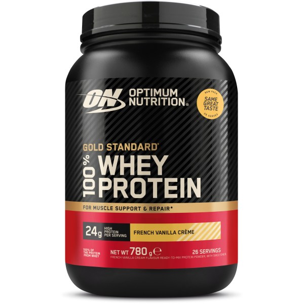 Optimum Nutrition 100% Whey Gold Standard, French Vanilla, 780 g | Träningstillskott - Proteinpulver - Vassleprotein | Gymkraft